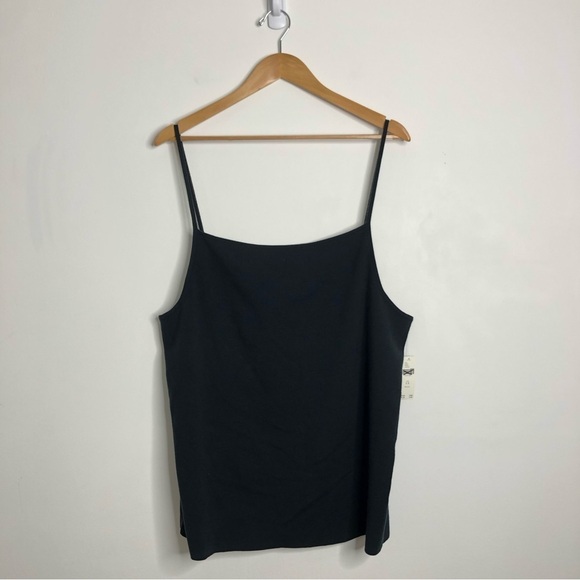 NWT Anthropologie Plus Knit Tank Square Neckline Black Women's 3x Dark Romantic - Picture 3 of 9